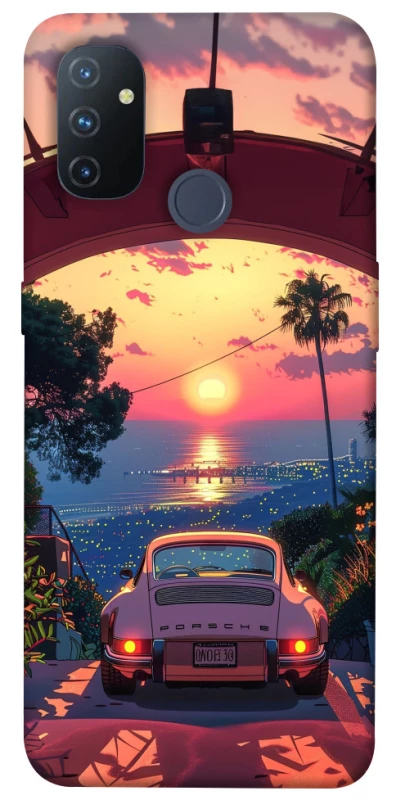 Чехол на OnePlus Nord N100 Porsche at sunset фото 1 из 1