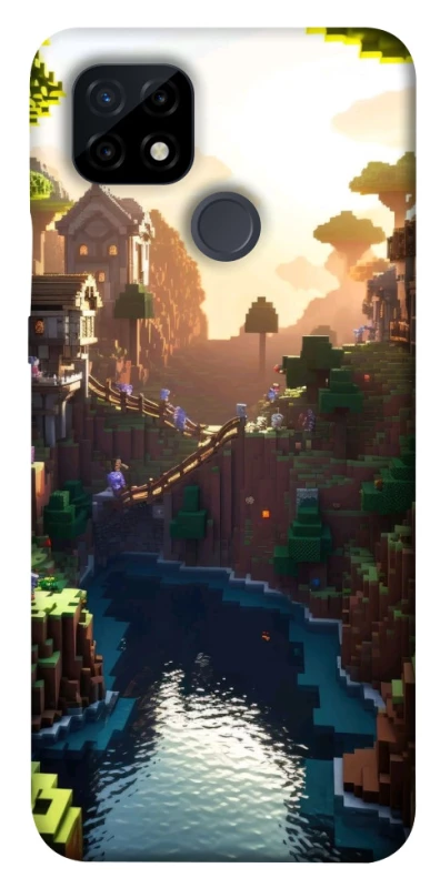 Чохол на Realme C21 Minecraft sunset фото 1 з 1