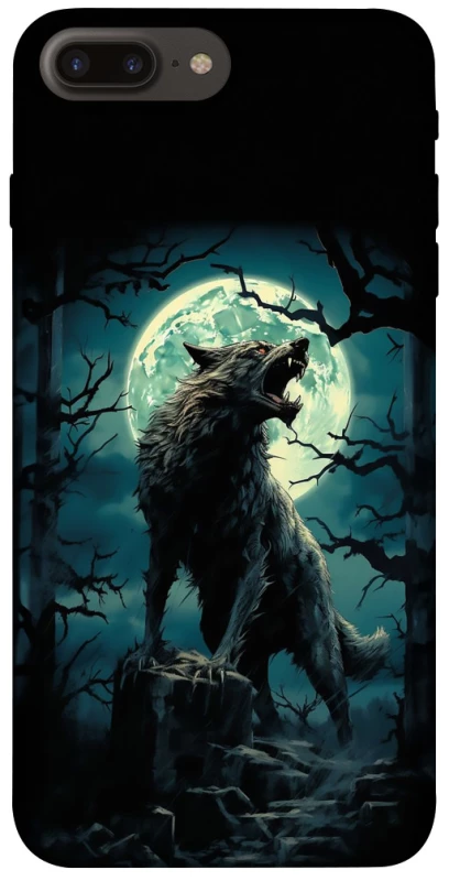 Чохол на Apple iPhone 7 plus / 8 plus Вовк під місяцем фото 1 з 1