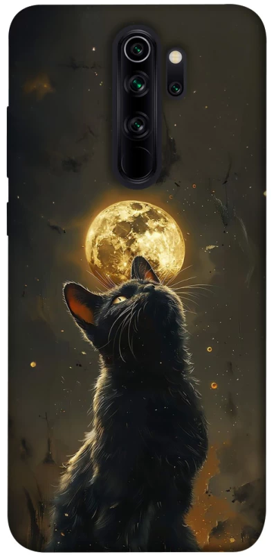 Чохол на Xiaomi Redmi Note 8 Pro Кіт під місяцем v2 фото 1 з 1