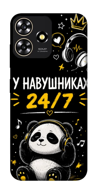 Чехол на ZTE Blade A73 4G У навушниках 24/7 фото 1 из 1