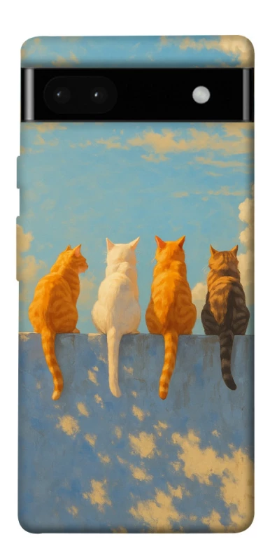 Чехол на Google Pixel 6a cats on wall фото 1 из 1
