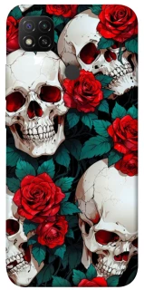 Чохол на Xiaomi Redmi 9C skull and rose фото 1 з 1