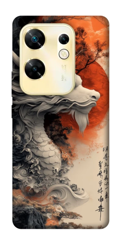 Чехол на Infinix Zero 30 4G white dragon фото 1 из 1