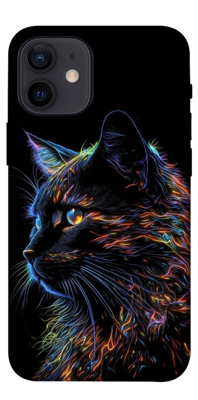 Чохол на Apple iPhone 12 mini (5.4") Чорний кіт фото 1 з 1