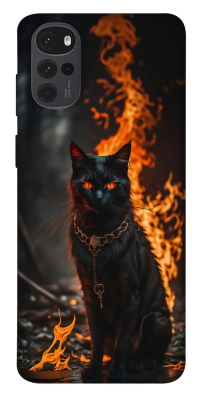 Чохол на Motorola Moto G22 Вогняний кіт фото 1 з 1