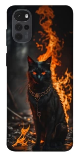 Чехол на Motorola Moto G22 Огненный кот фото 1 из 1
