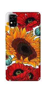 Чохол на ZTE Blade A31 Соняшники та маки фото 1 з 1