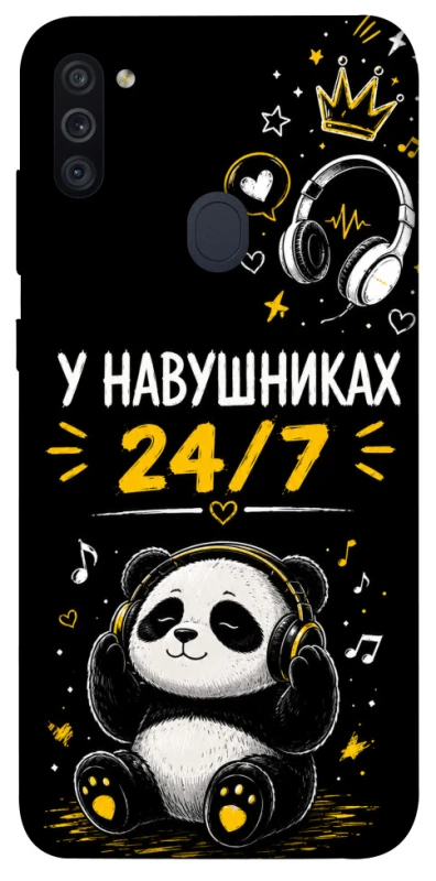 Чехол на Samsung Galaxy M11 У навушниках 24/7 фото 1 из 1