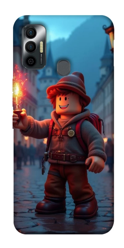 Чохол на TECNO Spark 7 Roblox Fire Logo Blue Flames фото 1 з 1