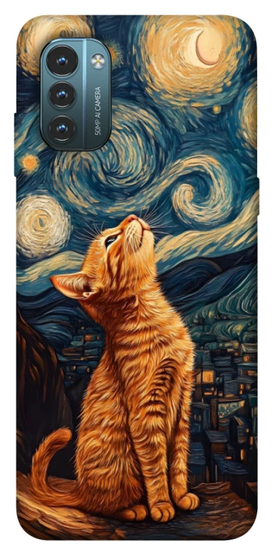 Чехол на Nokia G21 van gogh cat фото 1 из 1