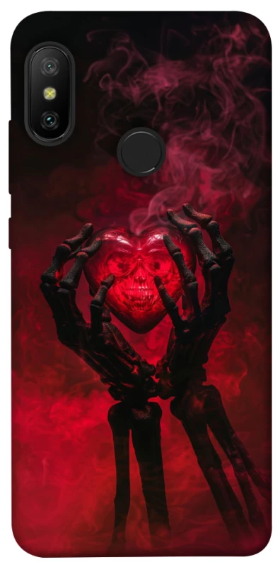 Чохол на Xiaomi Mi A2 Lite / Xiaomi Redmi 6 Pro Heart in the hands of a skeleton фото 1 з 1