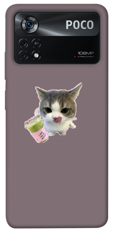 Чохол на Xiaomi Poco X4 Pro 5G cat matcha фото 1 з 1