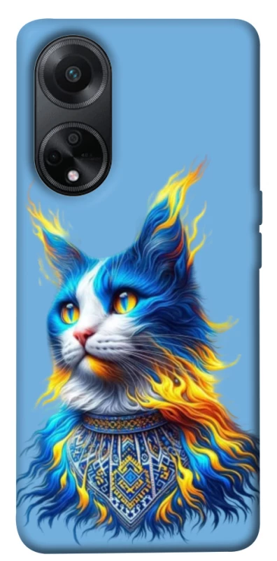 Чохол на Oppo A58 4G Кіт патріот фото 1 з 1