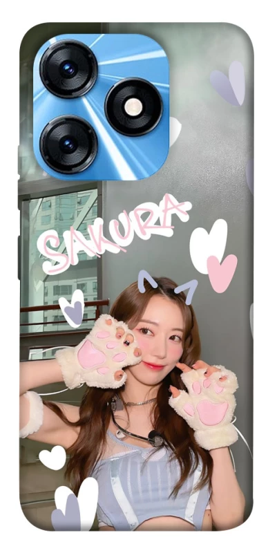 Чехол на TECNO Spark 10 Sakura - LE SSERAFIM фото 1 из 1