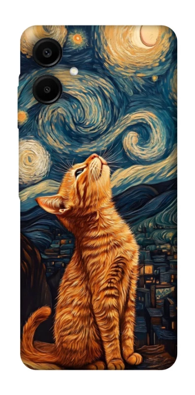 Чохол на Samsung Galaxy A07 van gogh cat фото 1 з 1