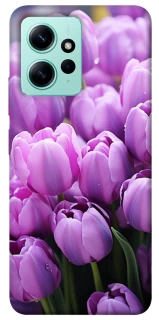 Чехол на Xiaomi Redmi Note 12 4G Фиолетовые тюльпаны фото 1 из 1