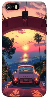 Чехол на Apple iPhone 5/5S/SE Porsche at sunset фото 1 из 1