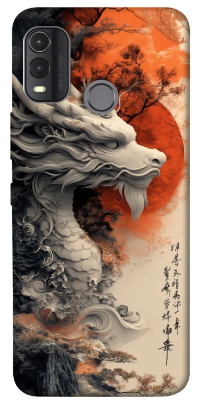 Чехол на Nokia G11 Plus white dragon фото 1 из 1