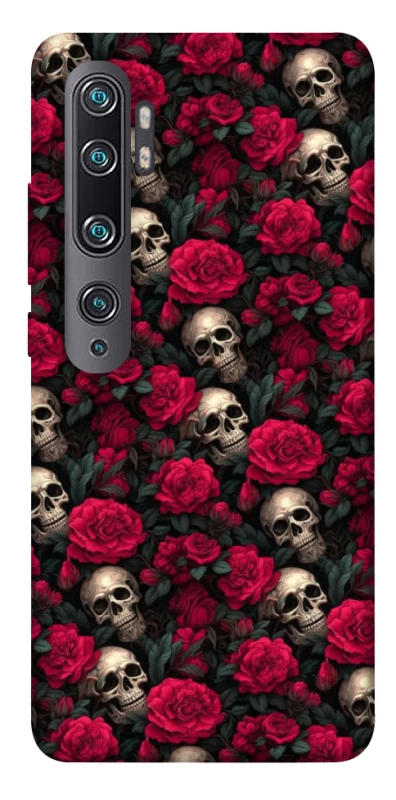 Чехол на Xiaomi Mi Note 10 / Note 10 Pro / Mi CC9 Pro Черепа и розы фото 1 из 1