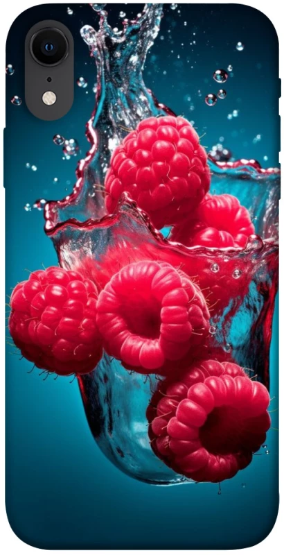 Чехол на Apple iPhone XR (6.1") Малинка в воде фото 1 из 1