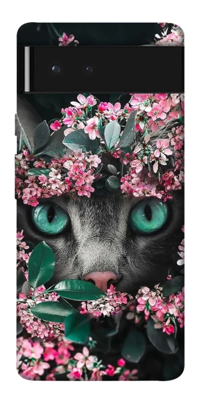 Чохол на Google Pixel 6 Кіт в квітах фото 1 з 1