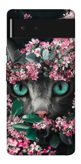 Чохол на Google Pixel 6 Кіт в квітах фото 1 з 1