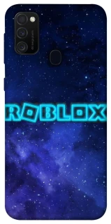 Чехол на Samsung Galaxy M21 Roblox Space Logo Blue фото 1 из 1