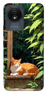 Чехол на Vivo Y02 red cat фото 1 из 1