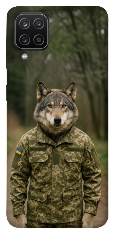 Чехол на Samsung Galaxy A12 Волк защитник фото 1 из 1