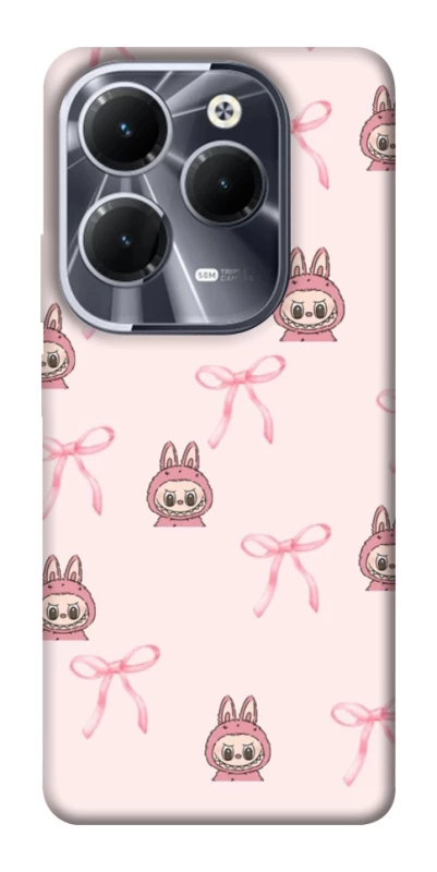 Чохол на Infinix Hot 40 Pink bows and Labubus фото 1 з 1