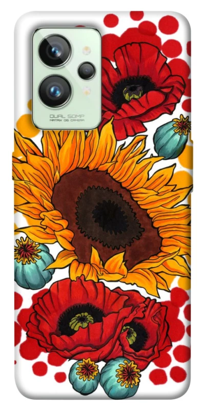 Чохол на Realme GT2 Соняшники та маки фото 1 з 1