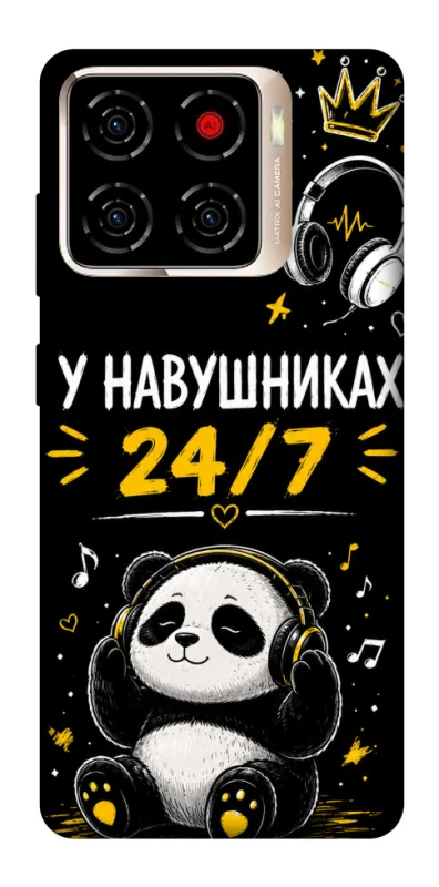Чехол на ZTE Blade A56 У навушниках 24/7 фото 1 из 1