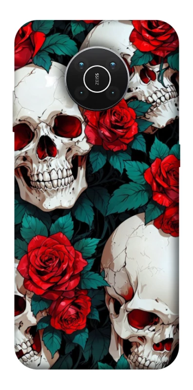 Чохол на Nokia X10 / X20 skull and rose фото 1 з 1