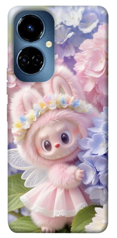 Чехол на TECNO Camon 19 Labubu & Flowers ver.1 фото 1 из 1