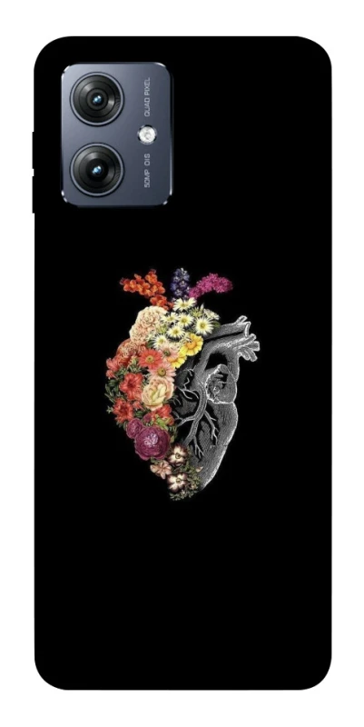 Чохол на Motorola Moto G54 Heart with flowers фото 1 з 1