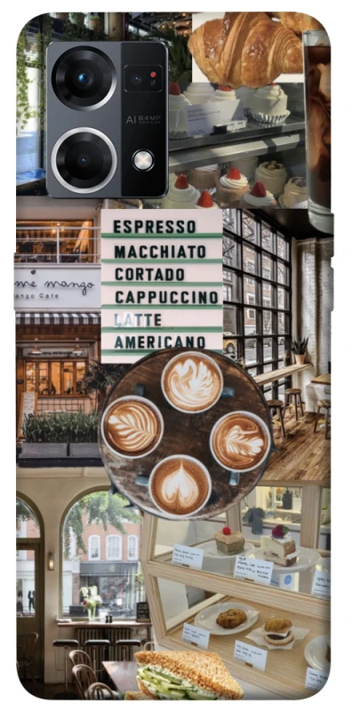 Чохол на Oppo Reno 7 4G Coffee collage ver.5 фото 1 з 1