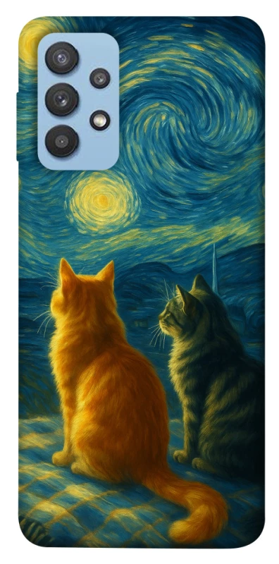Чохол на Samsung Galaxy M32 Cats under the stars фото 1 з 1