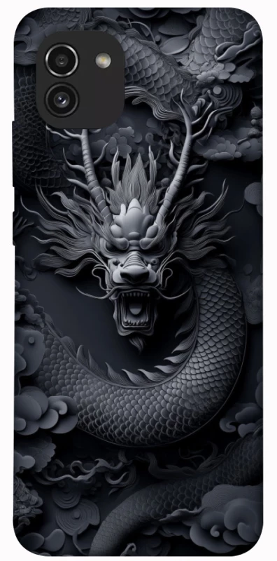 Чехол на Samsung Galaxy A03 black dragon фото 1 из 1
