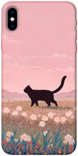 Чехол на Apple iPhone X (5.8") cat on a field фото 1 из 1