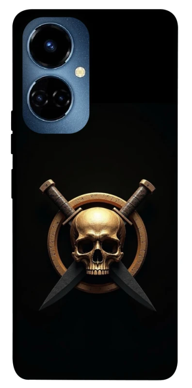 Чохол на TECNO Camon 19 Pro Golden Skull фото 1 з 1
