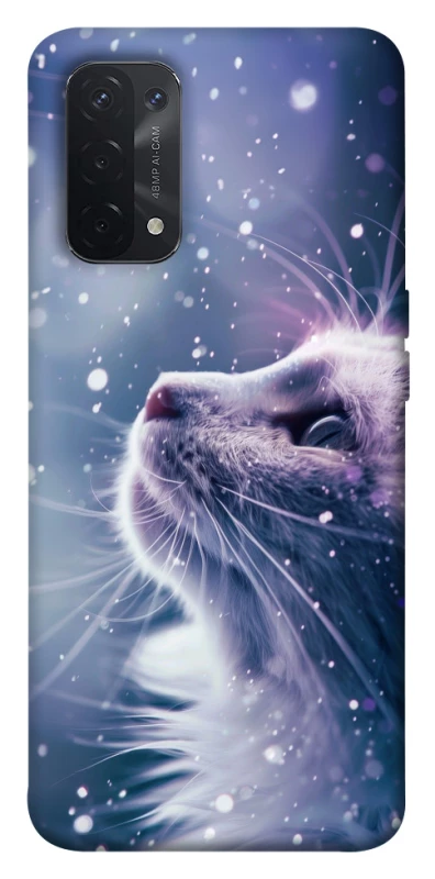Чехол на Oppo A54 5G / A74 5G Snow cat фото 1 из 1