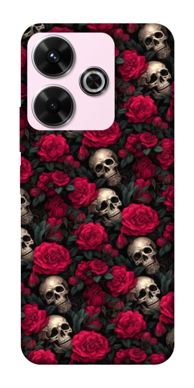 Чехол на Xiaomi Redmi 13 4G Черепа и розы фото 1 из 1