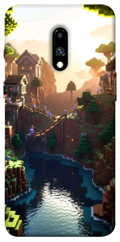 Чохол на OnePlus 7 Minecraft sunset фото 1 з 1