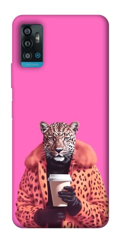 Чохол на ZTE Blade A71 Леопард з кавою фото 1 з 1