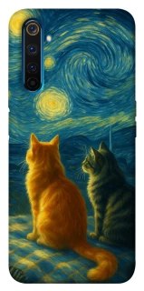 Чехол на Realme 6 Pro Cats under the stars фото 1 из 1