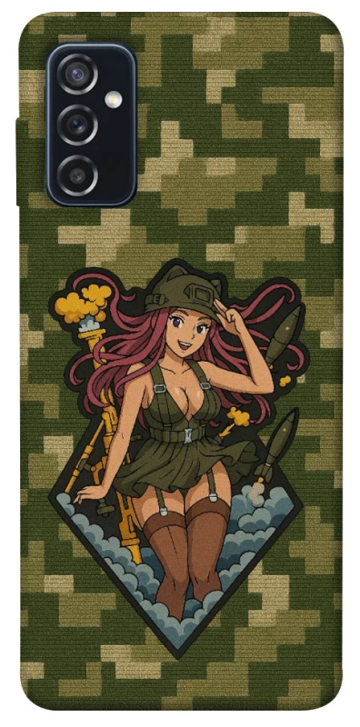 Чохол на Samsung Galaxy M52 Military Waifu фото 1 з 1