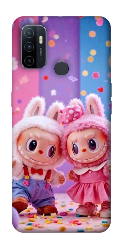 Чохол на Oppo A53 / A32 / A33 Labubu twins ver.3 фото 1 з 1