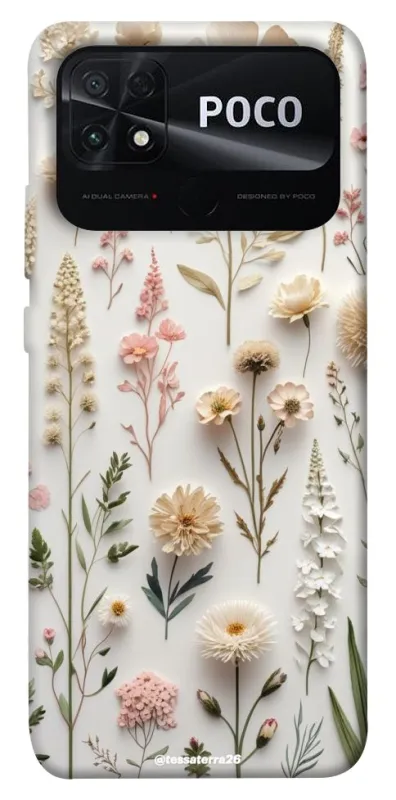 Чехол на Xiaomi Poco C40 Floral design ver.1 фото 1 из 1