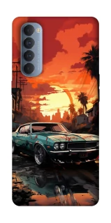 Чехол на Oppo Reno 4 Pro Car at sunset фото 1 из 1